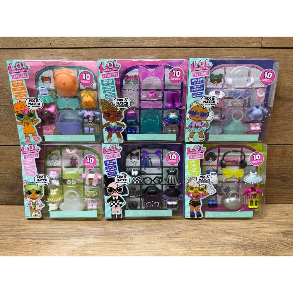 LOL Surprise Fashions Mix & Match Accessories - Lot of 6 - New Sealed!